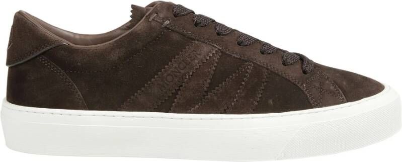 Moncler Lage Sneakers in Monaco Stijl Brown Heren