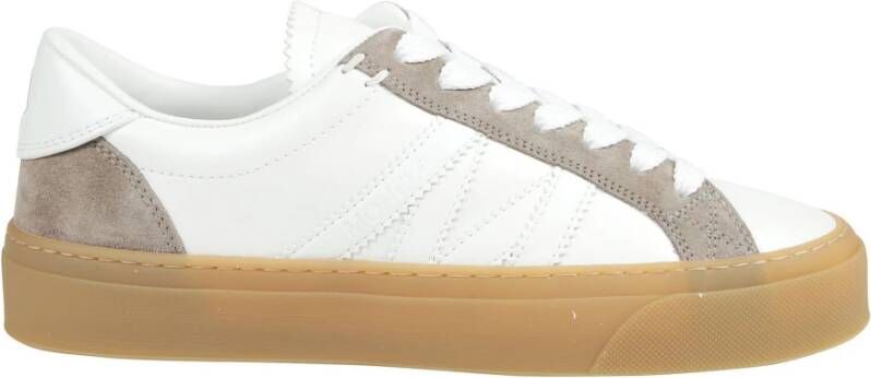 Moncler Lage Top Sneakers in Monaco-stijl White Dames