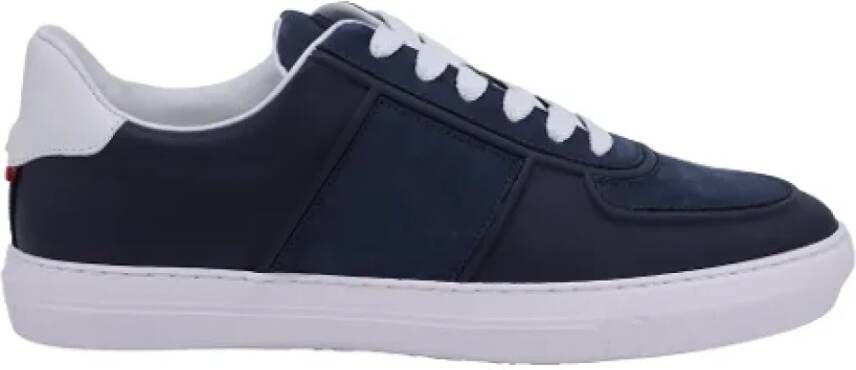 Moncler Leather sneakers Blue Heren