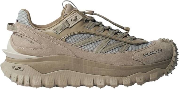 Moncler Leren Mesh Trailgrip Sneakers Beige Heren