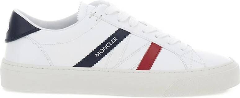 Moncler Leren Sneakers met Tricolor Banden Multicolor Heren