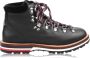 Moncler Logo Wandelschoenen Zwart Leer Black Dames - Thumbnail 1