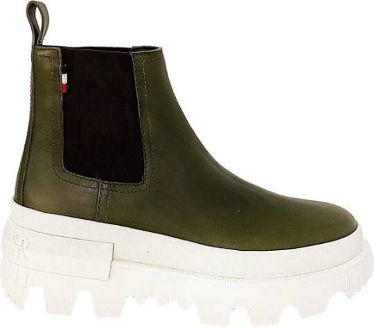 Moncler Olive Chelsea Boots voor heren Groen Heren