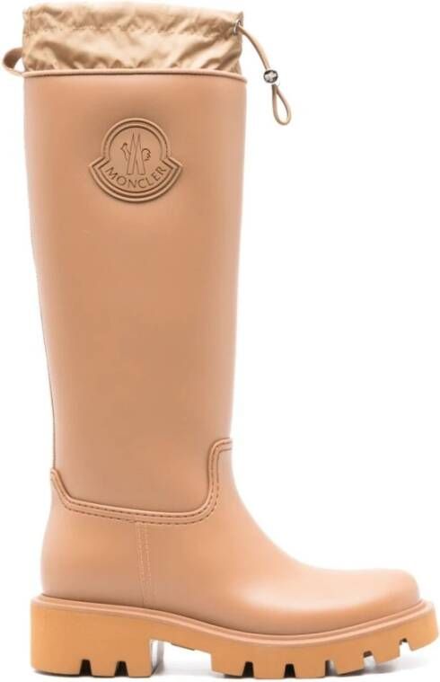 Moncler Roze Hoge Regenlaarzen Brown Dames