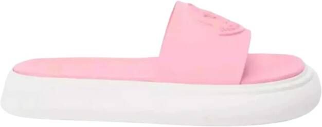 Moncler Roze Logo Slippers Pink Dames