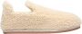 Moncler Shearling Flats met Achterlogo Patch Beige Dames - Thumbnail 1