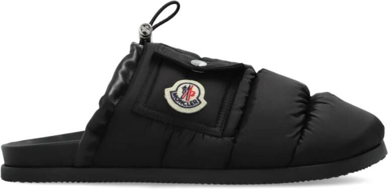 Moncler Slides Mon Pocket Black Dames