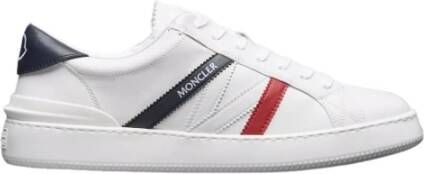 Moncler Stoere Leren Sneakers voor Heren Wit Heren