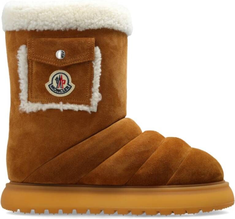 Moncler Sneeuwlaarzen Gaia Pocket Mid Brown Dames