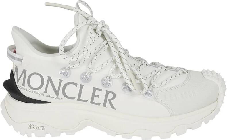 Moncler Witte lage top sneakers White Dames