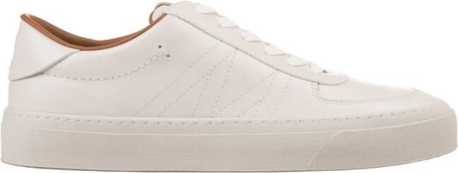 Moncler Witte Leren Lage Sneakers White Heren