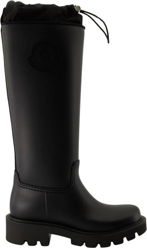 Moncler Zwarte regenlaarzen Kickstream Black Dames