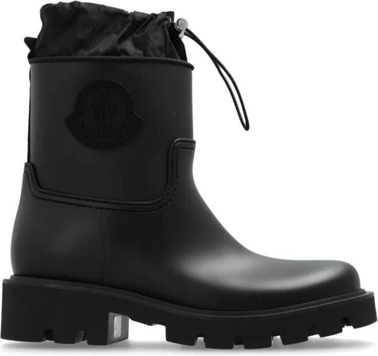 Moncler Zwarte Waterdichte Kicktream Regen Enkellaarzen Black Dames