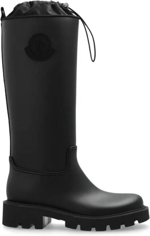 Moncler Zwarte Waterdichte Kniehoge Kickstream Laarzen Black Dames