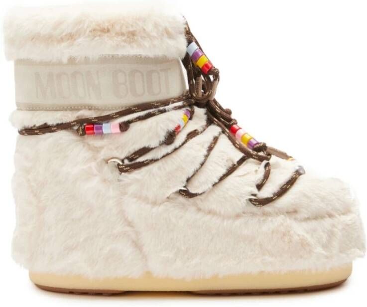 moon boot Beige Faux-Fur Sneeuwlaarzen Beige Dames