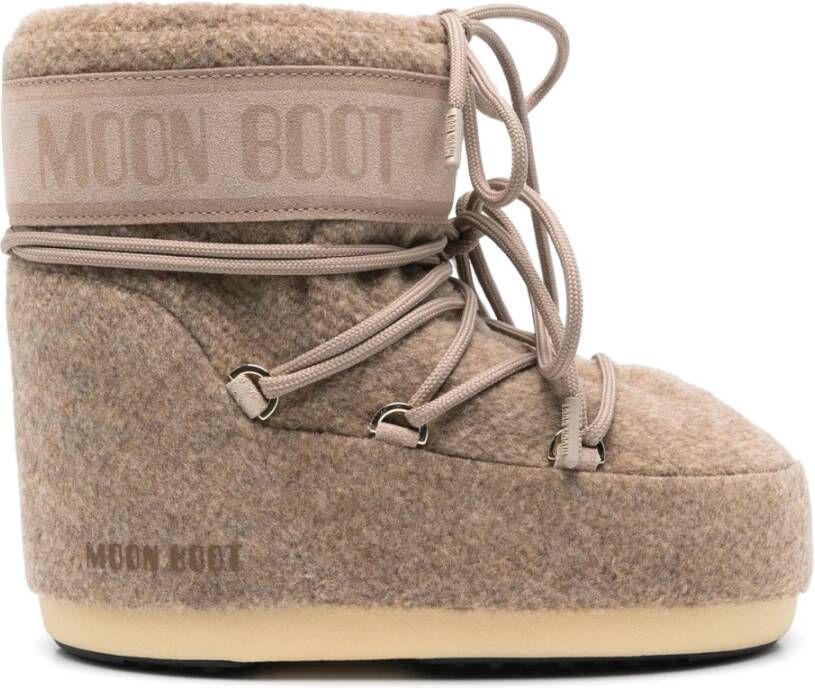 moon boot Beige Laarzen met Koord Beige Dames