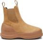 Moon boot Beige Suède Platte Schoenen met Oversized Rubberen Zool Beige Dames - Thumbnail 6