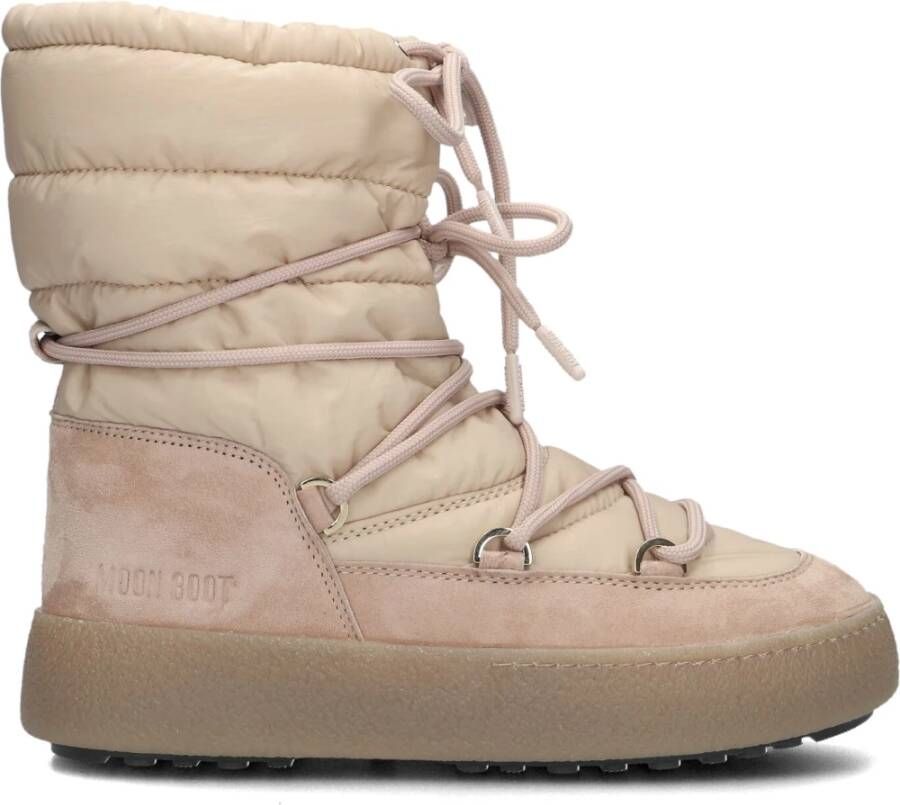 moon boot Beige Suède Veterschoenen Beige Dames