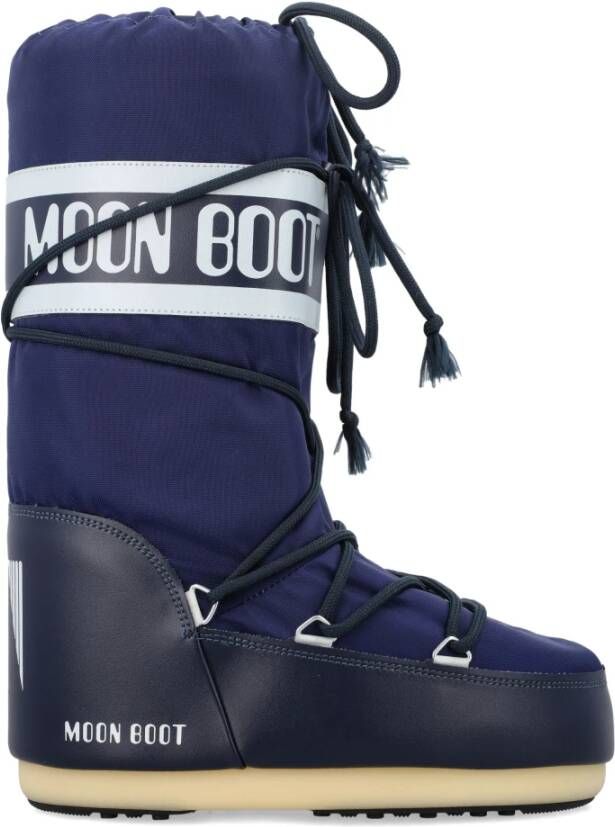 moon boot Blauwe Gesloten Icon High Nylonlaarzen Blue Dames