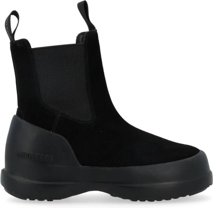 moon boot Chelsea Suede Zwarte Laarzen Black Dames