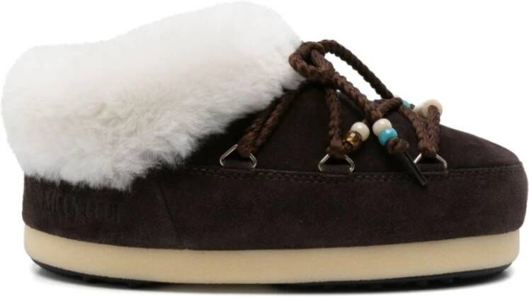 moon boot Chunky Winter Sjaals met Voor Sluiting Brown Dames