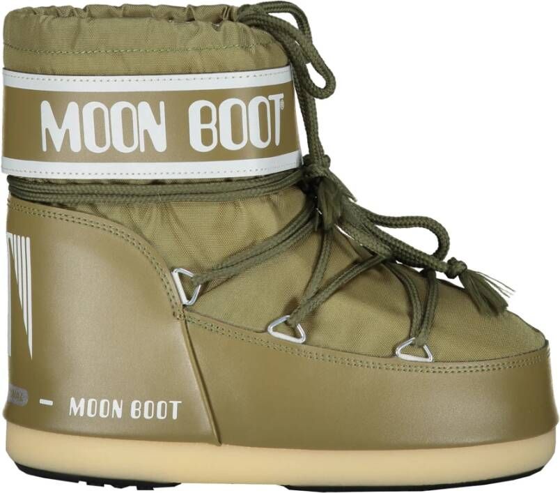 moon boot Contrasterende Logo Snowboots Beige Dames