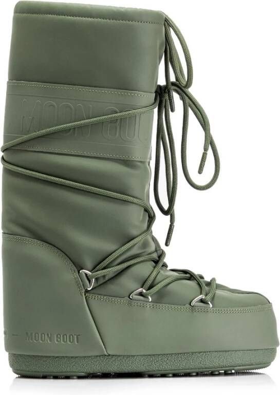 Moon boot Icoon Rubber Khaki Laarzen Green Dames