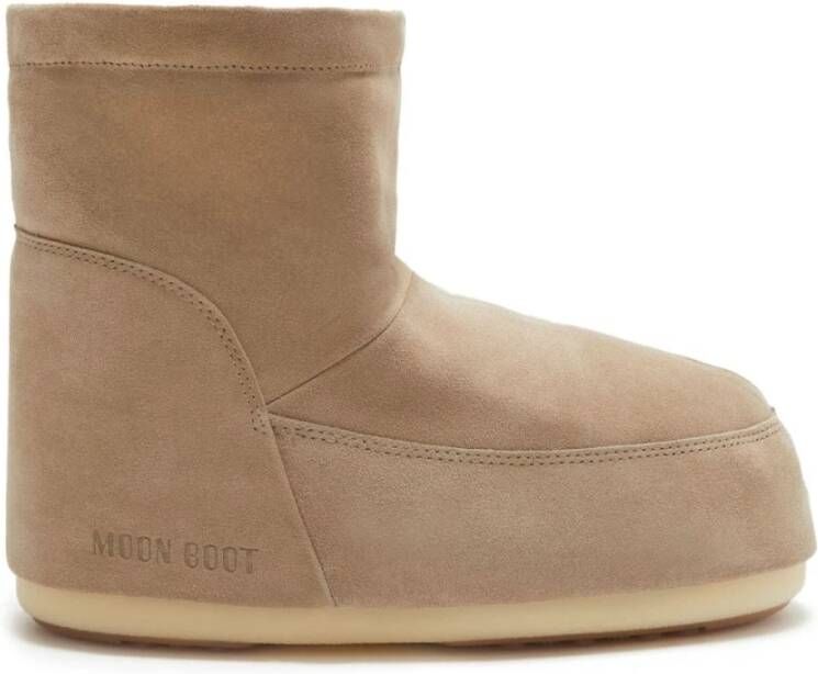 Moon boot Dove Grey Suède Laagjes Boots Beige Dames