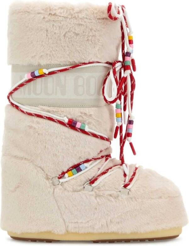 moon boot Eco Fur Icon Enkellaarzen White Dames