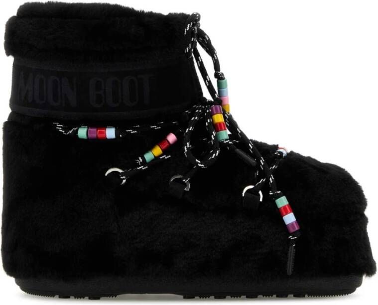 Moon boot Sneeuwlaarzen Icon Laag Faux Fur Brood Black Dames