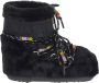 Moon boot Faux Fur Beads Winter Schoen Black Dames - Thumbnail 1