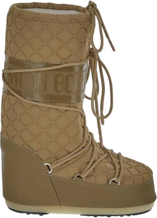 Moon boot Gewatteerde Iconische Schoen van Synthetische Stof Beige Heren