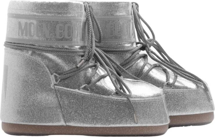 Moon boot Glitter Sneeuwlaarzen met Warme Voering Gray Dames