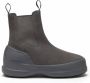 Moon boot Grijze Suède Platte Schoenen met Oversized Rubberen Zool Gray - Thumbnail 15