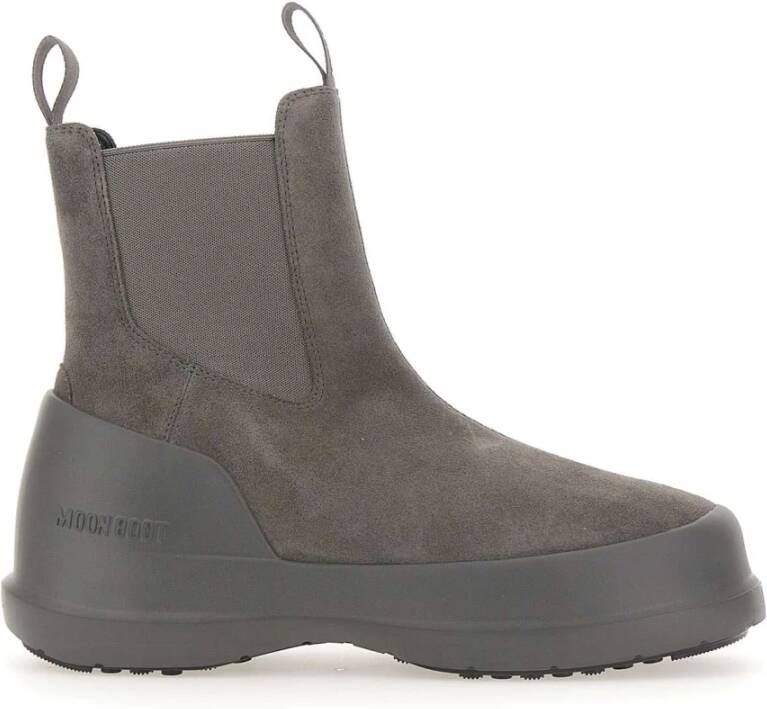 moon boot Grijze Suède Chelsea Laarzen Gray Dames