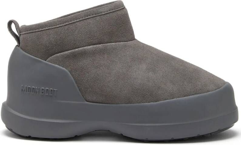 Moon boot Grijze Suède Lage Laars Unisex Design Gray Heren