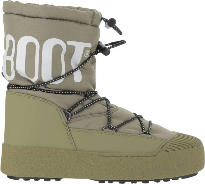 Moon boot Groene Nylon Enkellaarzen met Koordjes Green Heren