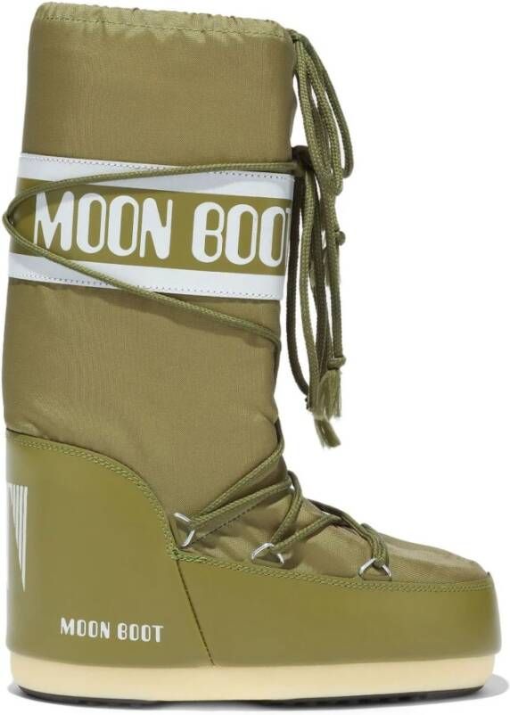 Moon boot Groene Nylonlaarzen Uniseks Ontwerp Green Heren