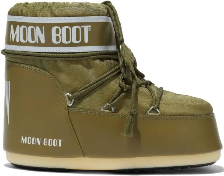 moon boot Groene Waterdichte Laarzen met Logo Print Green Dames