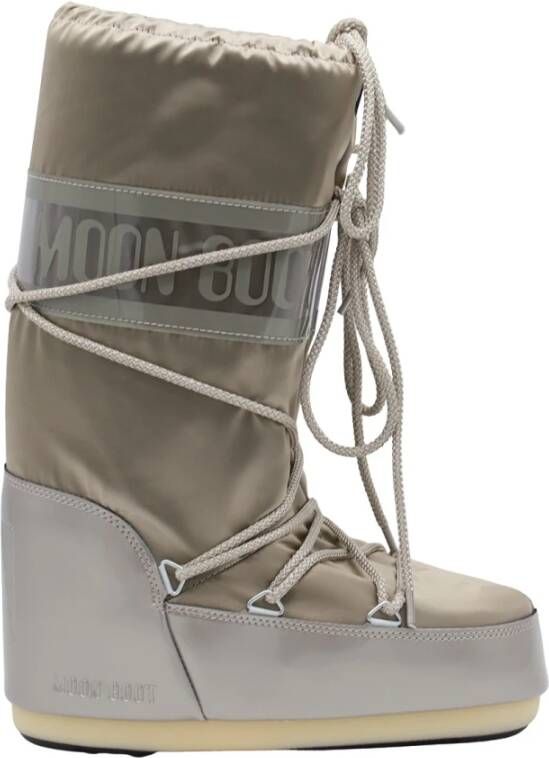 Moon boot Beige Waterdichte Stoffen Laarzen voor Vrouwen Beige Dames