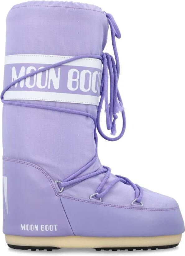 moon boot Icon High Nylon Laarzen Lila Purple Dames