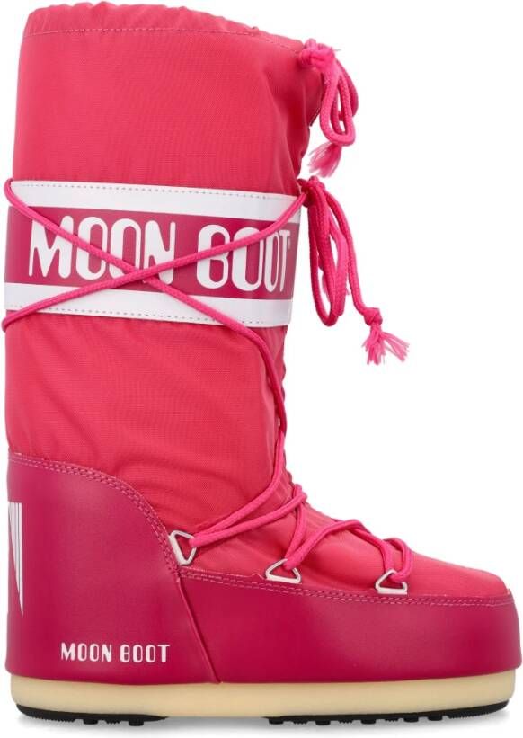 Moon boot Icon High Nylonlaarzen Gesloten Bougainvellea Pink Dames