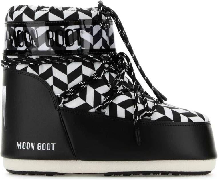 Moon boot Lila Optische Print Lage Laarzen Black Dames