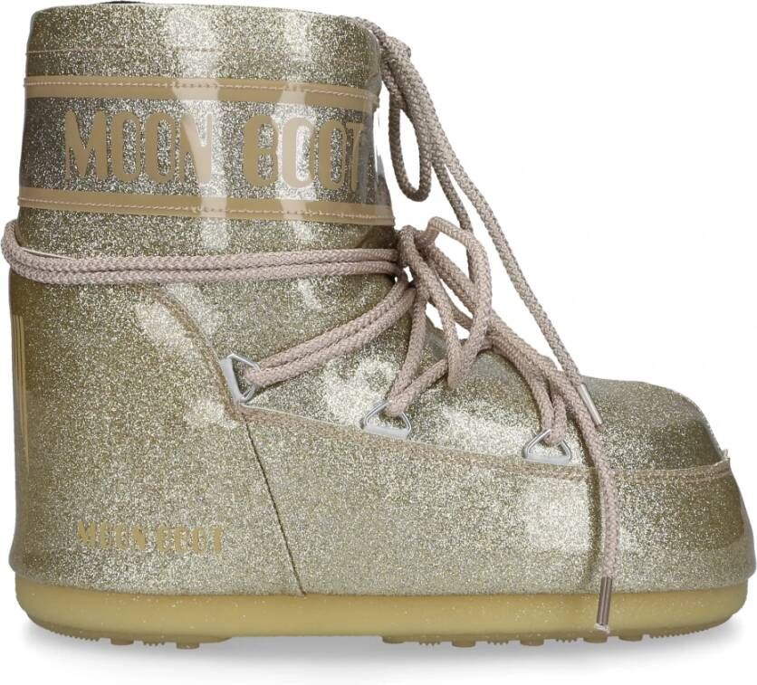 Moon boot Icon LOW Glitter PVC Winterlaarzen Yellow Dames