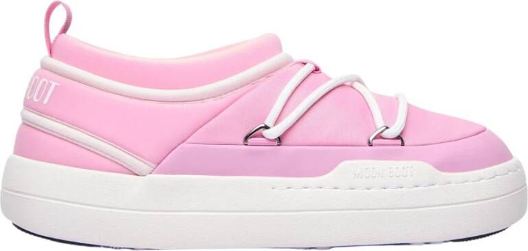 moon boot Icon Slip-On Schoenen met Flatform Zool Pink Dames