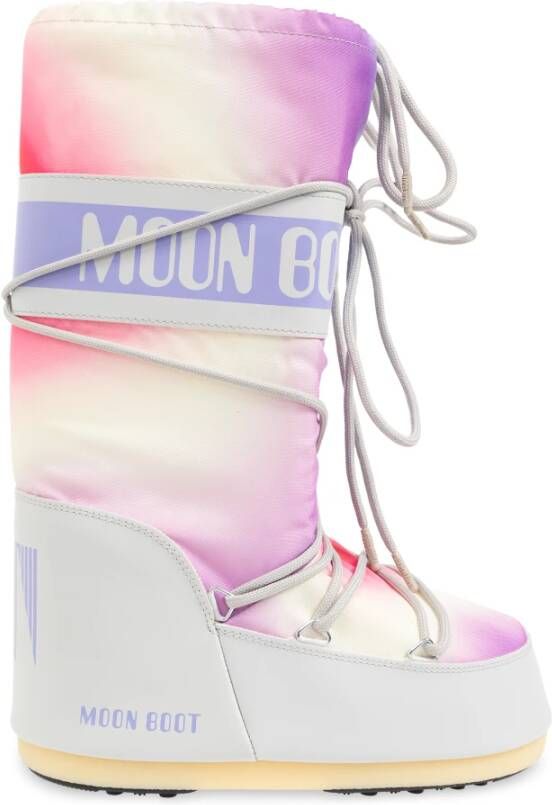 Moon boot Icon Tie Dye Instaplaarzen Grijs Multicolor Dames