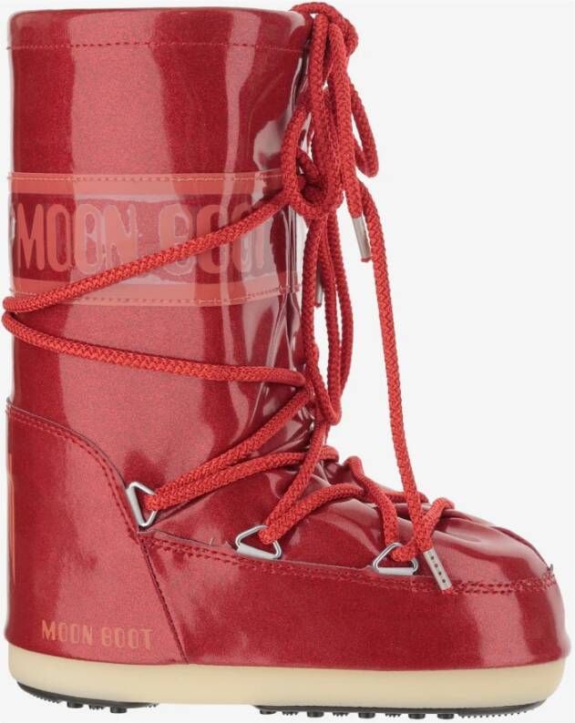 Moon boot Iconische Hoge Nylon Winterlaarzen Red Unisex