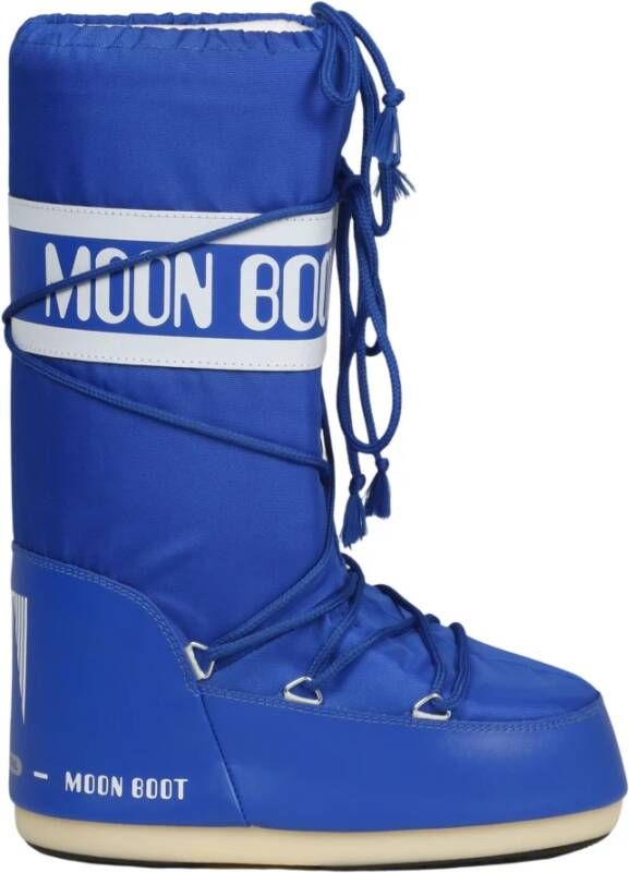 Moon boot Iconische waterafstotende nylonlaarzen Blue Heren