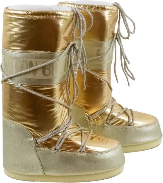 Moon boot Iridescent Sneeuwlaarzen Metallic Stijl Yellow Dames