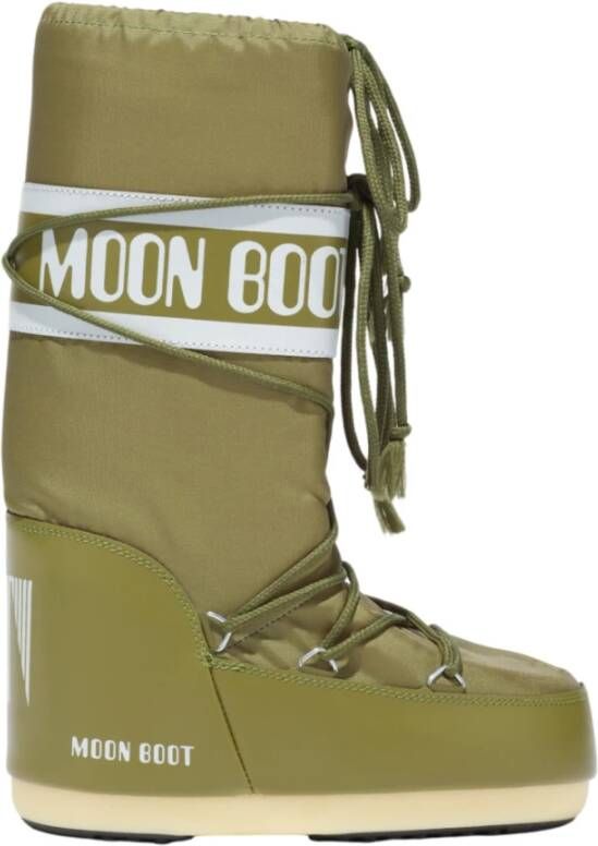 Moon boot Kaki Nylon Unisex Waterdichte Laarzen Green Dames